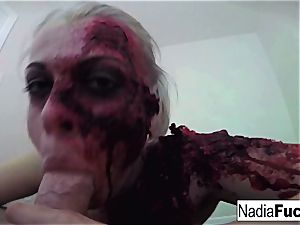 horny zombie gets her fill of fuckpole and spunk